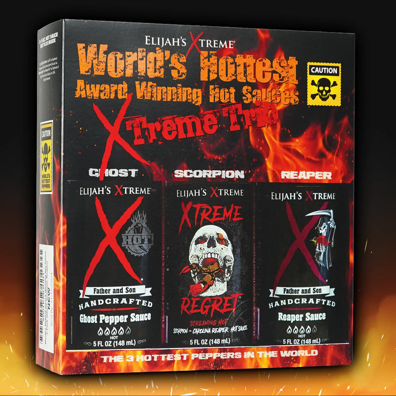 WORLDS HOTTEST XTREME TRIO HOT SAUCE VARIETY PACK