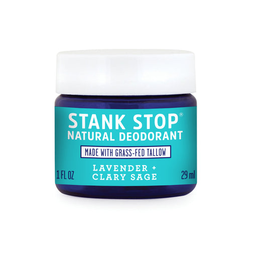 STANK STOP DEODORANT, CREAM, LAVENDER+SAGE, 1 OZ-FATCO1-FATCO Skincare Products grass fed tallow paleo skincare natural deodorant aluminum free