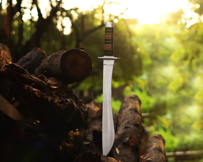 Hand Made J2 Steel Camping Knife, Multi Functional Outdoor Companion & Wood Handle