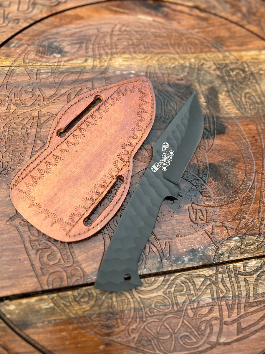 SYLO Crossed Piston 15-Knife Full Tang  Hand Forged J2 Steel SYLO Blade