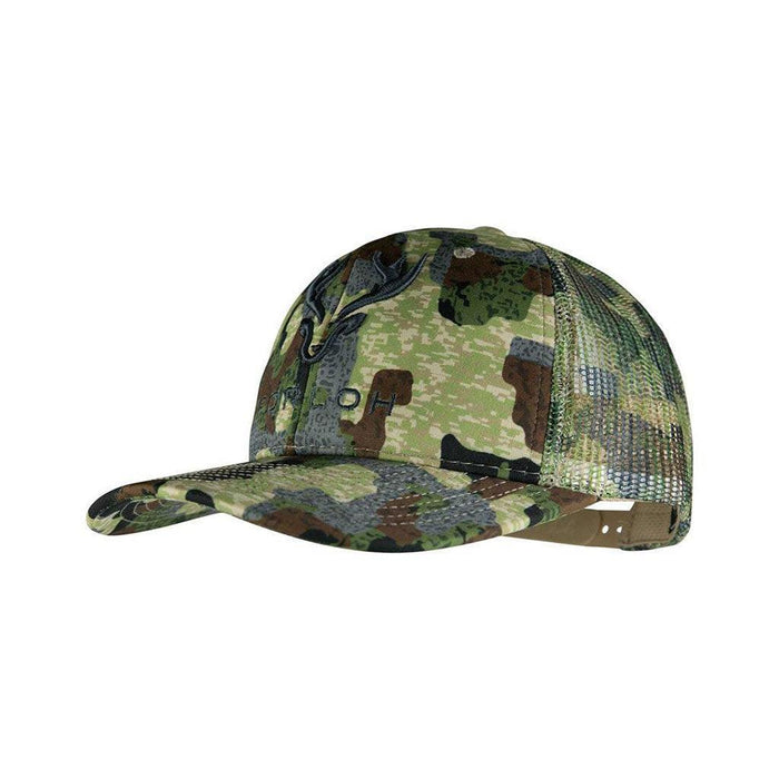 Puff Embroidered Camo Mesh Hat