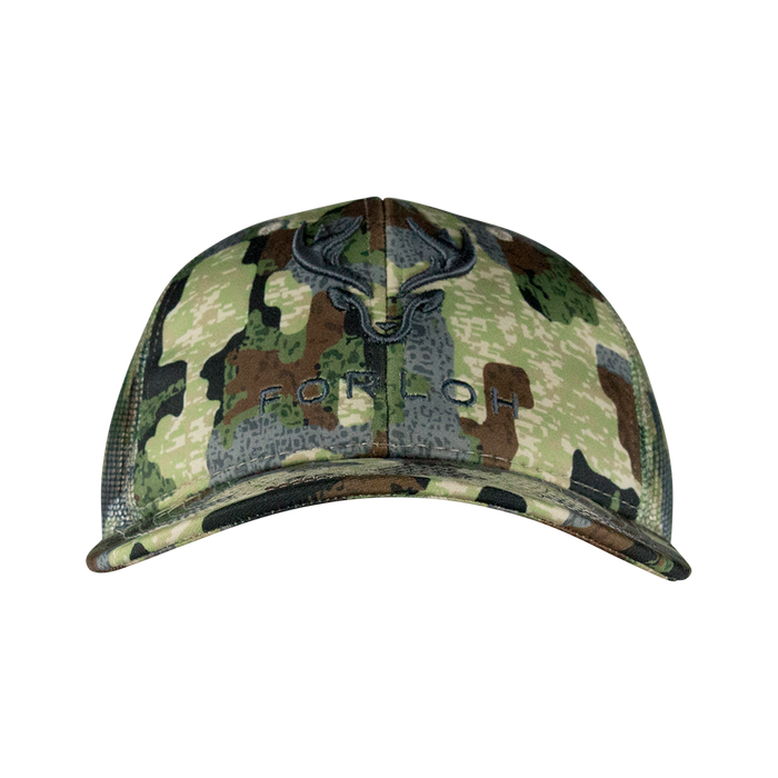 Puff Embroidered Camo Mesh Hat