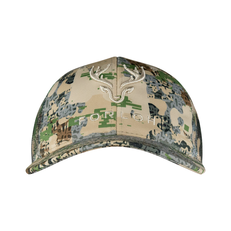 Puff Embroidered Camo Mesh Hat