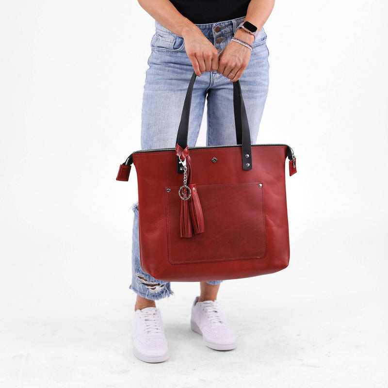 Zippered Deluxe Lifetime Tote - Lifetime Leather Co