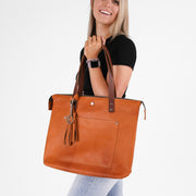 Zippered Deluxe Lifetime Tote - Lifetime Leather Co