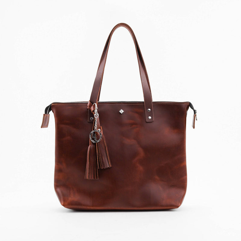 Zippered Deluxe Lifetime Tote - Lifetime Leather Co