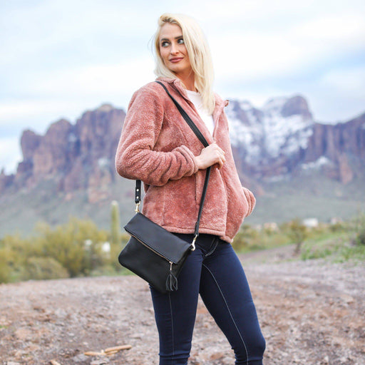 Foldover Crossbody Clutch - Lifetime Leather Co