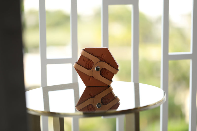 Leather Hexagon Coaster Set - Lifetime Leather Co