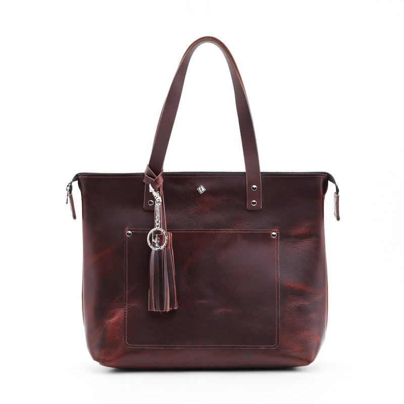 Zippered Deluxe Lifetime Tote - Lifetime Leather Co