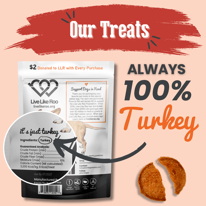 Live Like Roo Turkey Chips For Dogs Dog Treats That Give Back