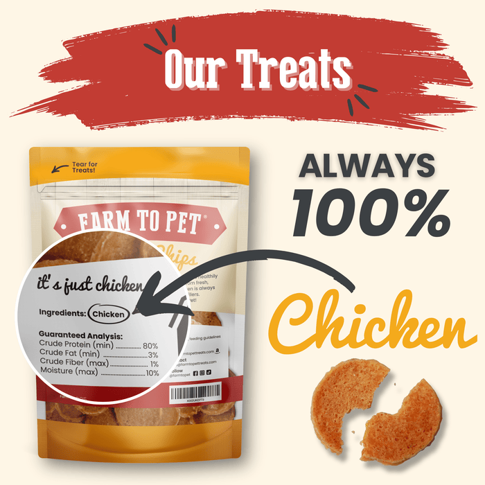 Chicken Chips For Dogs All Natural Single Ingredient Dog Treats