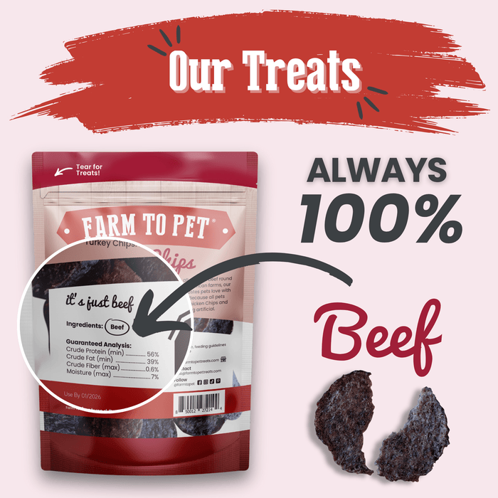 Beef Chips Dog Treats Single Ingredient Healthy Treats For Dogs