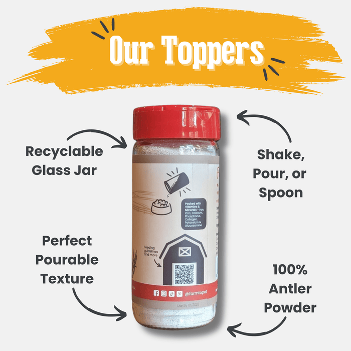 Treat Topper Antler Powder Dog Food Topper Nutritional Supplement For Dogs And Cats