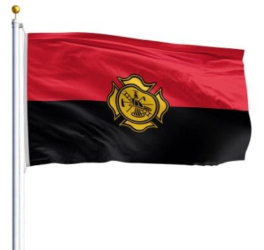 American-made 3' x 5' Firefighter Remembrance Flag for honoring fallen firefighters