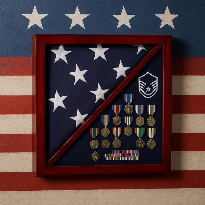 Flag And medal Display case, award and flag case