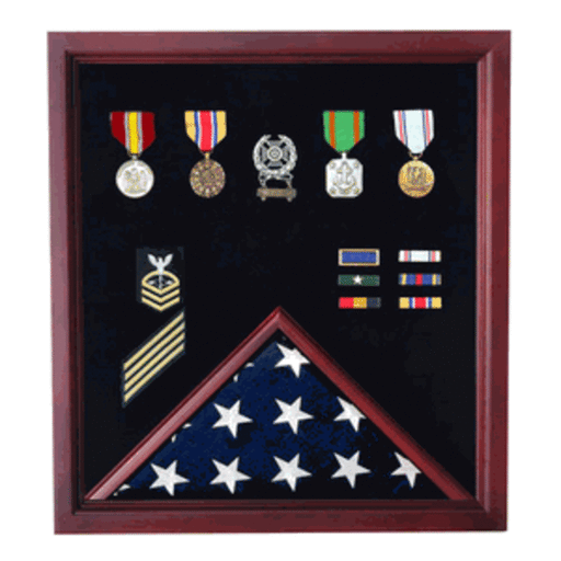 Flag and Medal Display Case - Military Shadow Box., , The Military Gift Store, Flag and Medal Display Cases