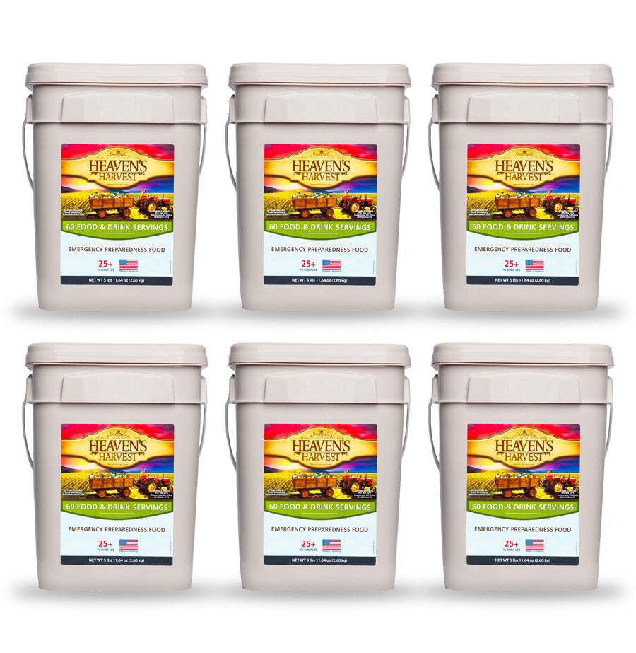Six Heaven's Harvest starter food and drink buckets