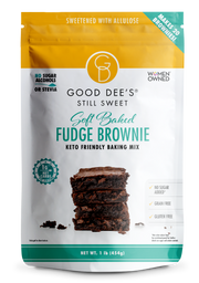 Keto Soft Baked Fudge Brownie Mix - Gluten Free and No Added Sugar, 1lb Bag