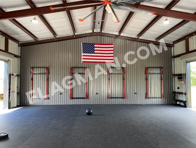 Nylon American Flag with Grommets Along Edges for Wall Hanging - Indoor or Outdoor *Made in USA*