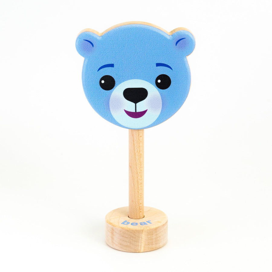 Bear Wooden Baby Rattle – Grasp & Giggle