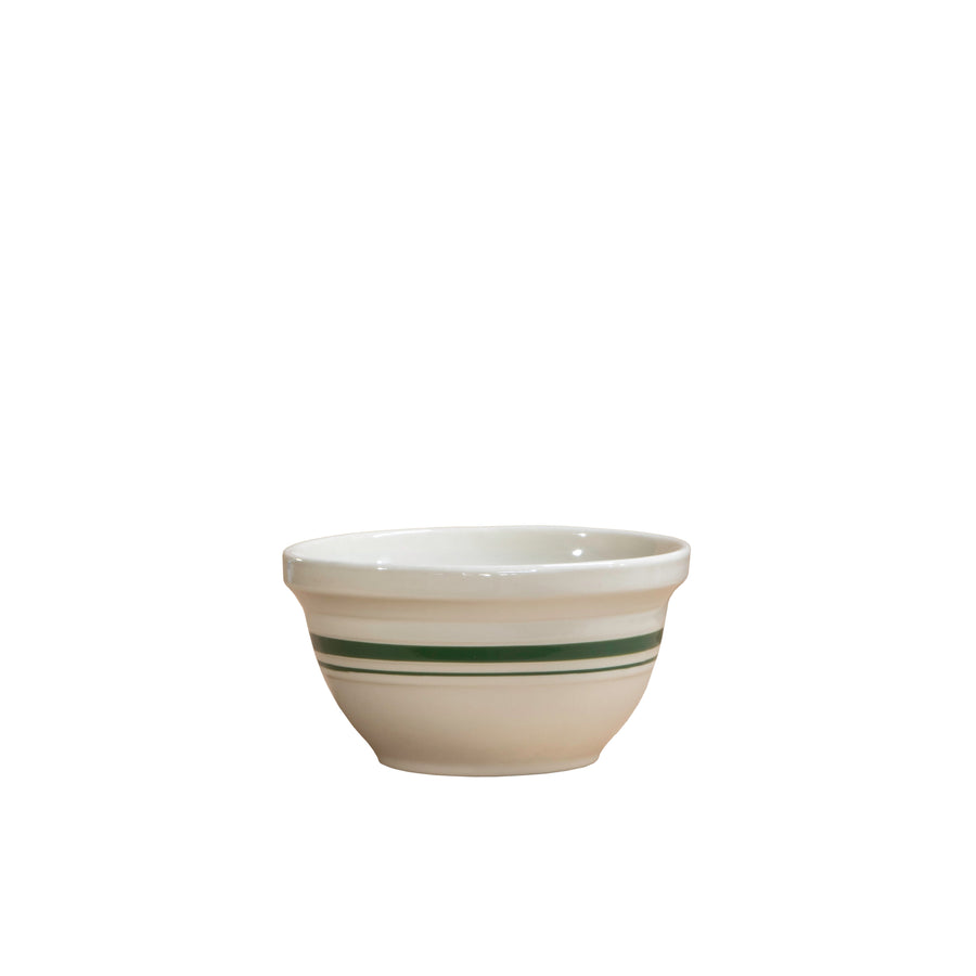 10-Inch Stoneware Mixing Bowl - Green Stripe