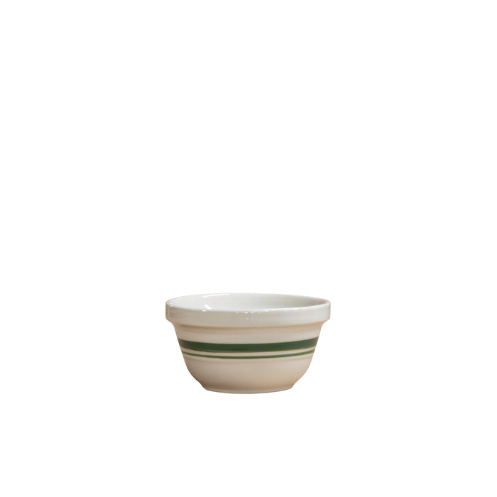 8-Inch Stoneware Mixing Bowl - Green Stripe