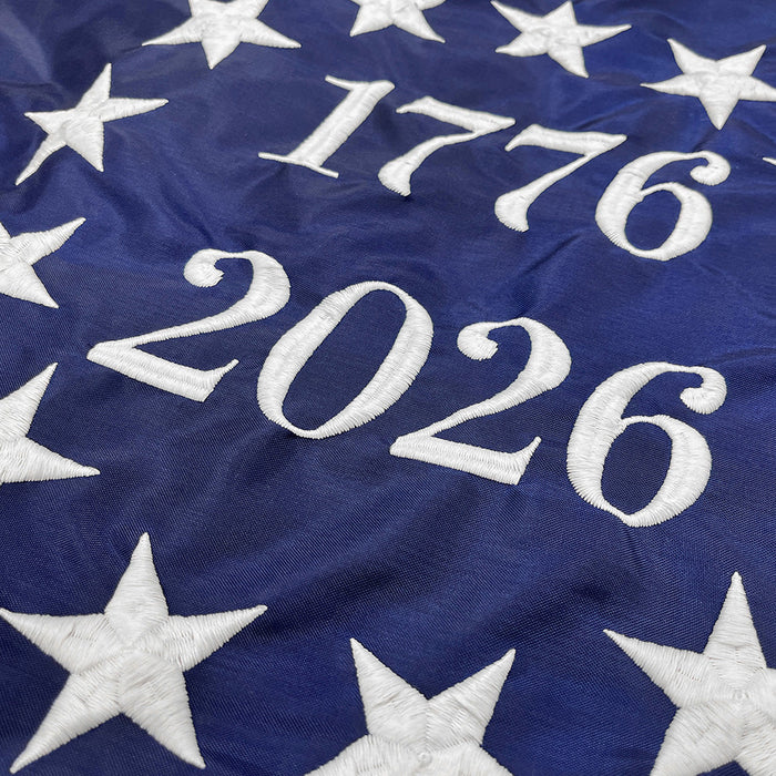 Betsy Ross 250th Flag 3'x5' - 13 Star 1776 to 2026 Nylon Flag | Made in USA