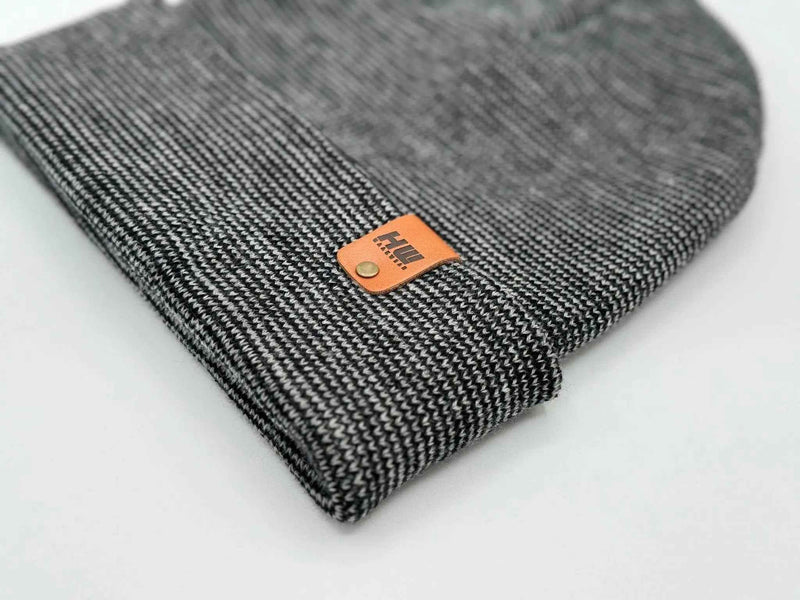 HAAKWEAR Classic Fusion Cuffed Beanie - Black / Gray, Made in USA