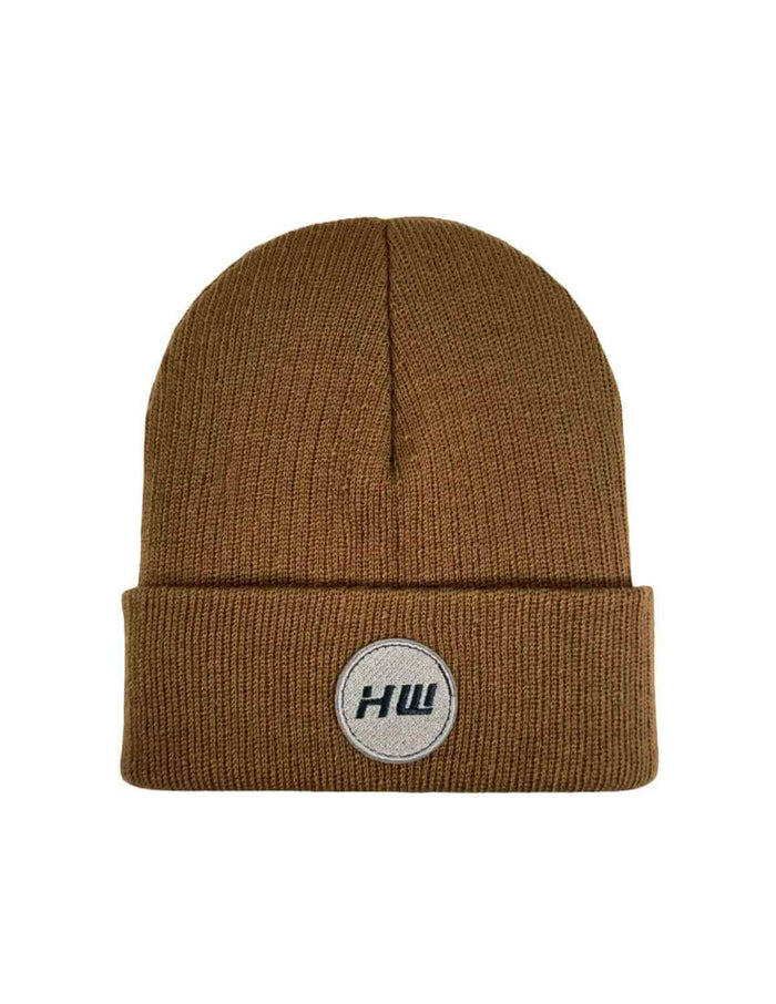 Cuffed Wide Ribbed, Classic Beanie, Camel Brown