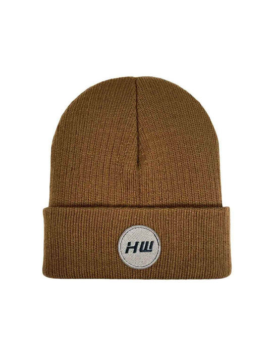Cuffed Wide Ribbed, Classic Beanie, Camel Brown