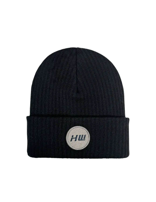 Cuffed Wide Ribbed, Classic Beanie, Black