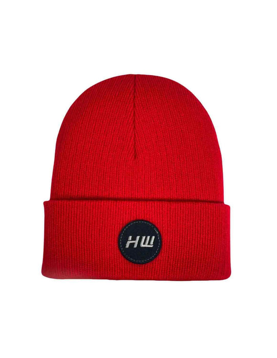 Cuffed Wide Ribbed, Classic Beanie, Scarlet Red