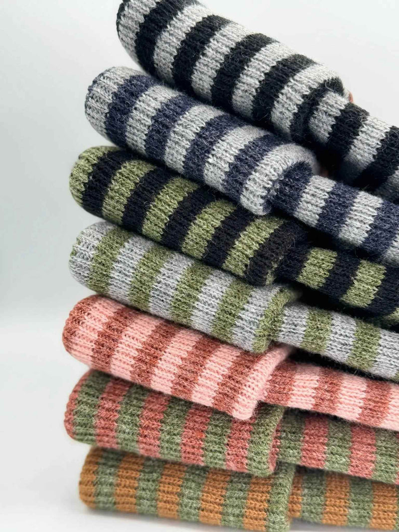 HAAKWEAR H Stitch RORO Cuffed Beanie (Patent Pending Design) Brown / Green, Made in USA