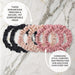 Market Fresh Beauty 100% Mulberry Silk Skinny Hair Scrunchies, 6 Pack - Silk Hair Ties for All Hair Types, Prevents Hair Breakage & Crease-Free Hold - Elegant Beige, Blush Pink, Black