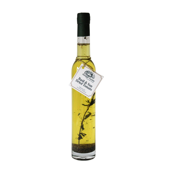 Basil & Sun Dried Tomato Infused Extra Virgin Olive Oil Blend, Tall Round (375mL)