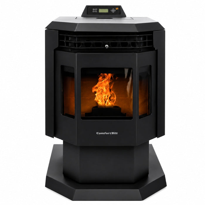 HP21 2,400 sq. ft. Pellet Stove with 40-lb Hopper in Black