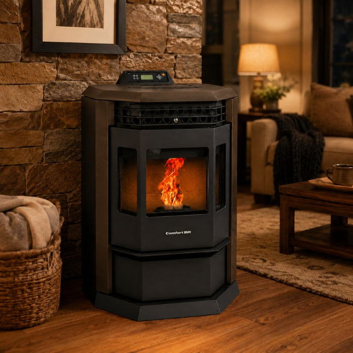 HP22-Bronze 2,800 sq. ft.  Pellet Stove with 55-lb Hopper in Bronze