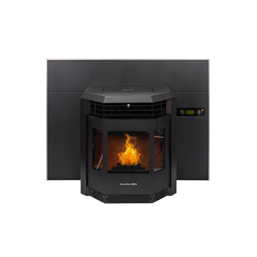 HP22i-Black 2,800 sq. ft. Pellet Stove Fireplace Insert with a 47-lb Hopper in Black