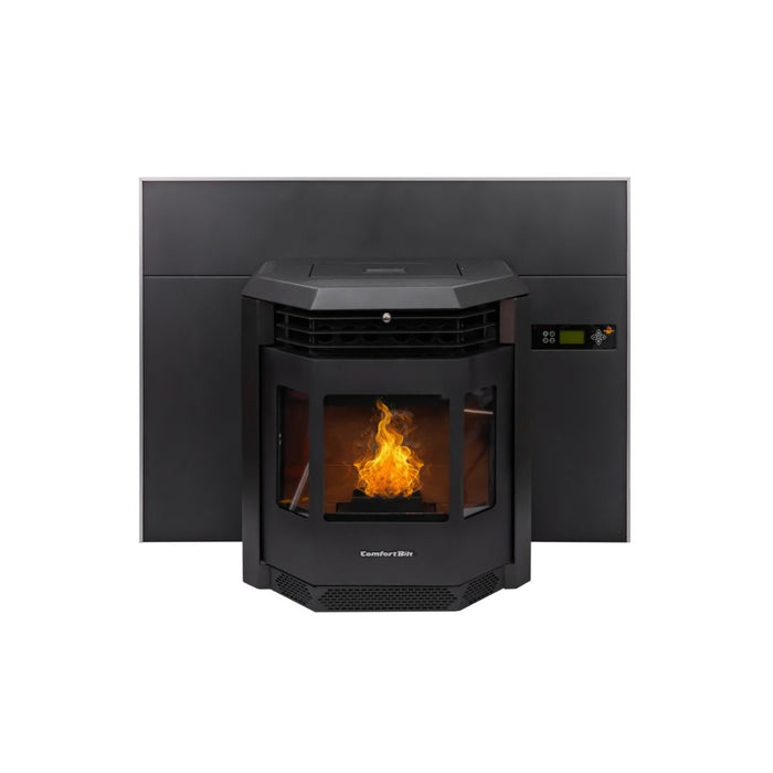 HP22i-Black 2,800 sq. ft. Pellet Stove Fireplace Insert with a 47-lb Hopper in Black