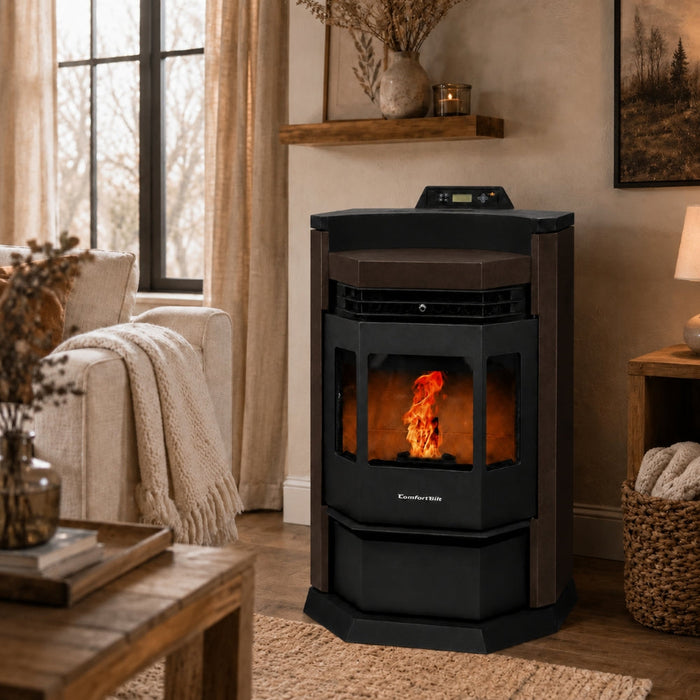 HP22N-Bronze 2,800 sq. ft. Pellet Stove with an 80-lb Hopper in Bronze