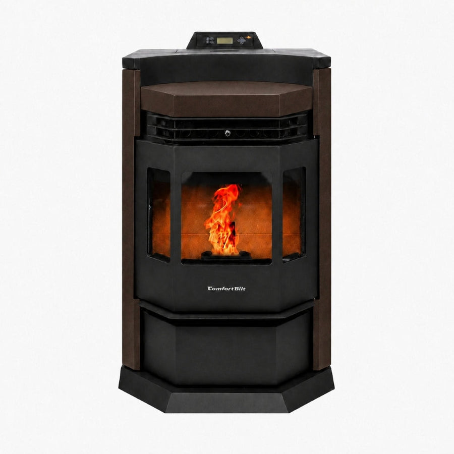 HP22N-Bronze 2,800 sq. ft. Pellet Stove with an 80-lb Hopper in Bronze