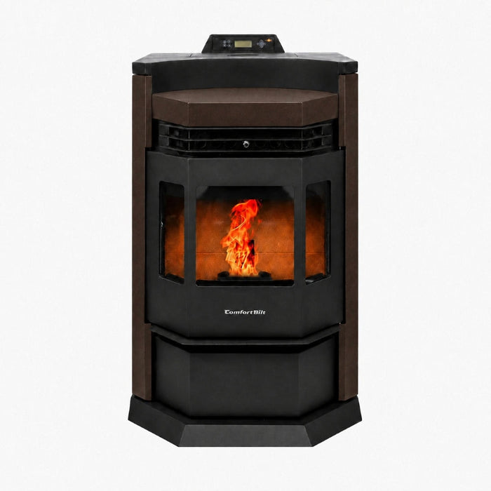 HP22N-Bronze 2,800 sq. ft. Pellet Stove with an 80-lb Hopper in Bronze