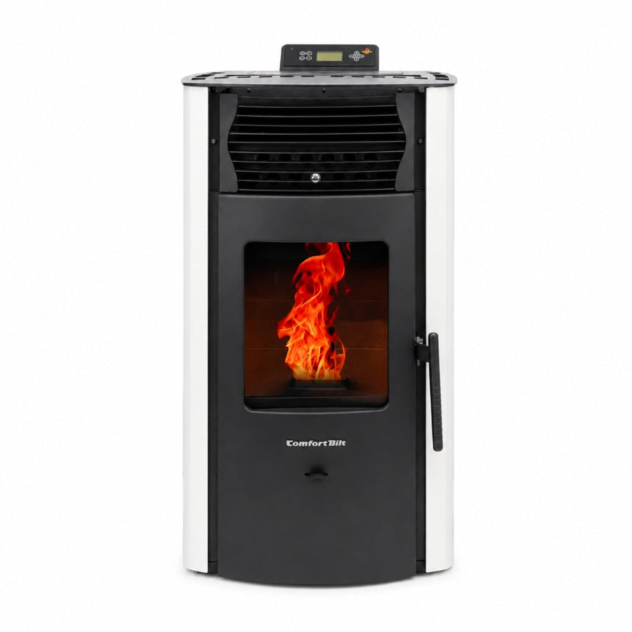HP50S-White 2,200 sq. ft. Pellet Stove with a 47-lb Hopper in White