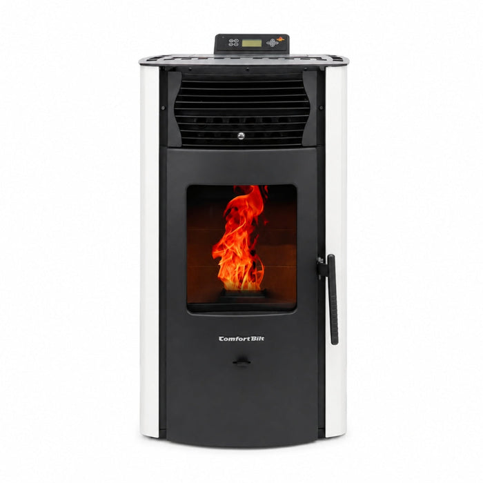 HP50S-White 2,200 sq. ft. Pellet Stove with a 47-lb Hopper in White