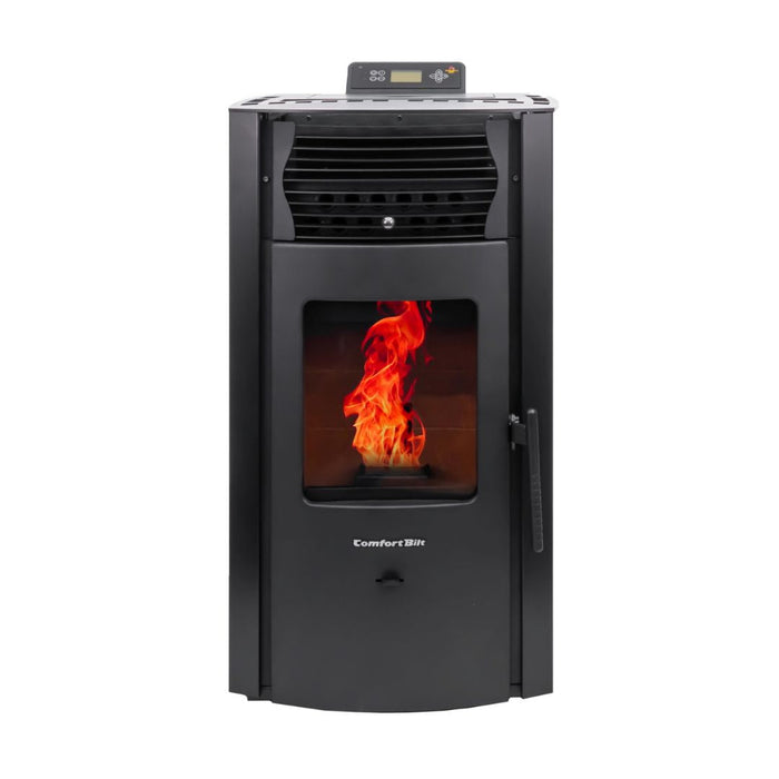 HP50S-Black 2,200 sq. ft. Pellet Stove with a 47-lb Hopper in Black
