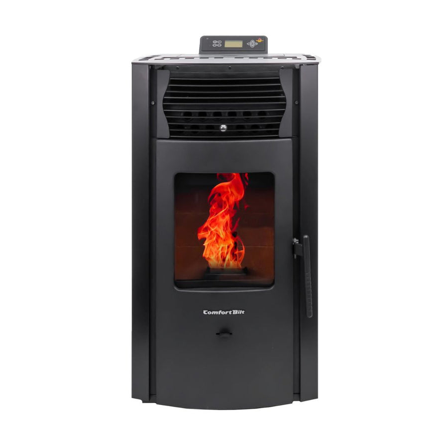 HP50S-Black 2,200 sq. ft. Pellet Stove with a 47-lb Hopper in Black