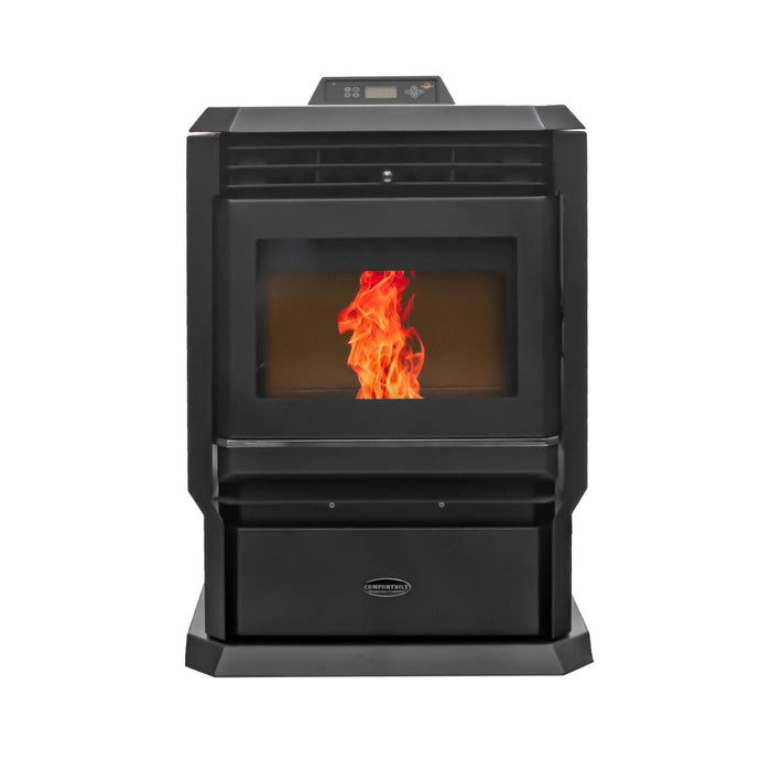 HP61-Black 3,000 sq. ft. Pellet Stove with a 51-lb Hopper in Black
