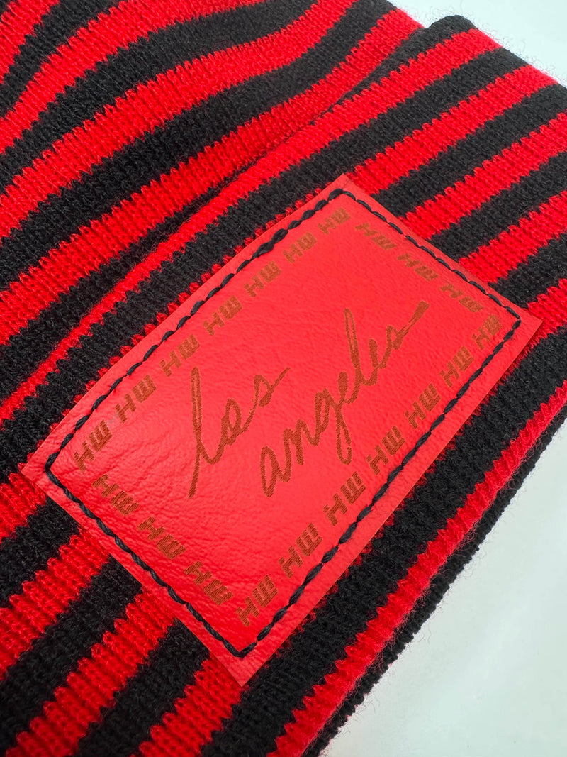 Haakwear Los Angeles Beanie - Made in USA Hats (Limited Edition) - Black / Red RoRo