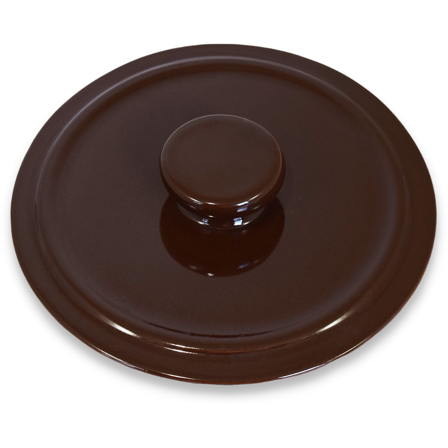 2-Gallon Stoneware Crock Handled Cover
