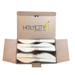 Holy City Straw-Co. 500-count open box of unwrapped knives top view